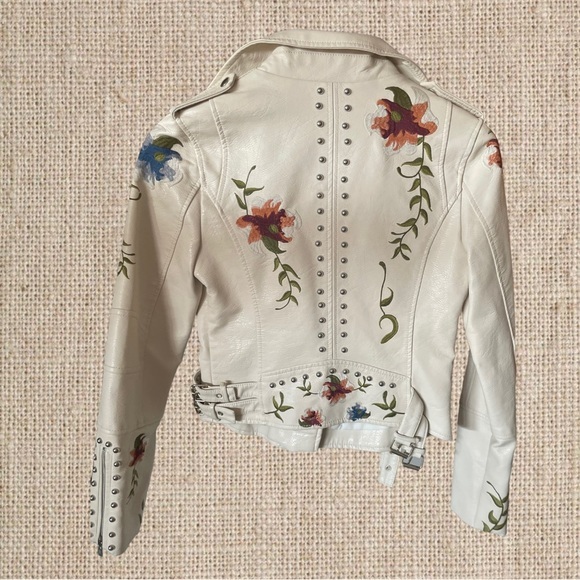 Boutique Jackets & Coats Ivory Leather Jacket Poshmark